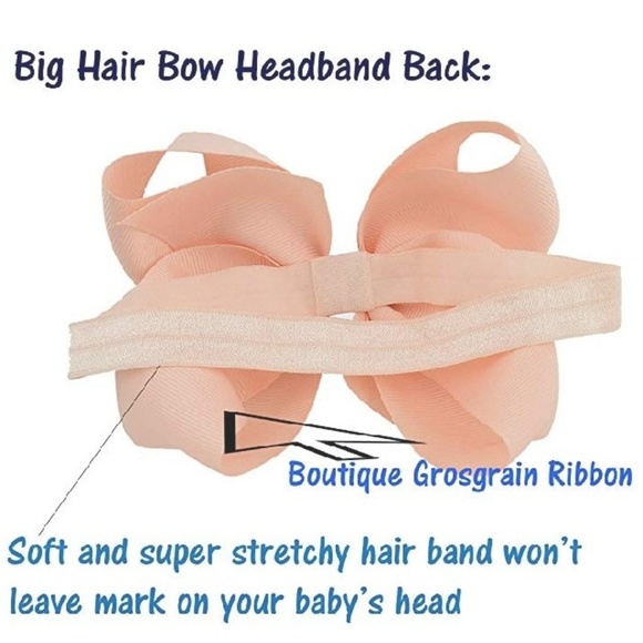 6 inch infant hair bow bands - Picture 2 of 4